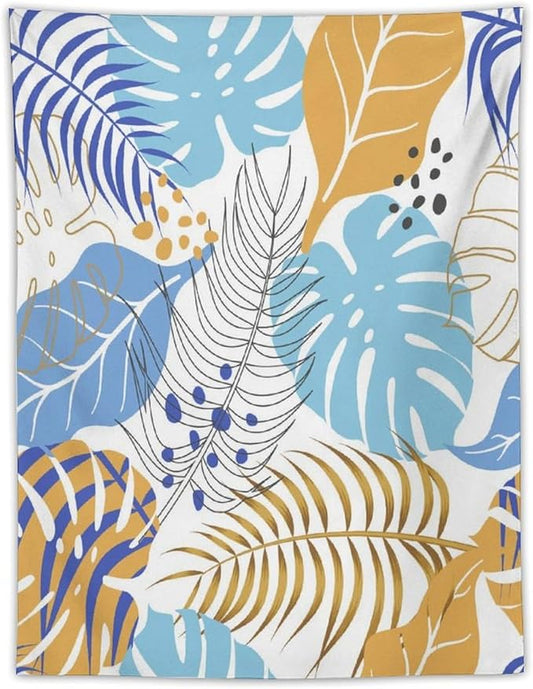 ICMOLYYENLO Tropical Palm Leaves Wall Tapestry, Wall Art for Room Decoration Beautiful Wall Hanging for Bedroom Living Room Dormitory Apartment 40x60 Inch