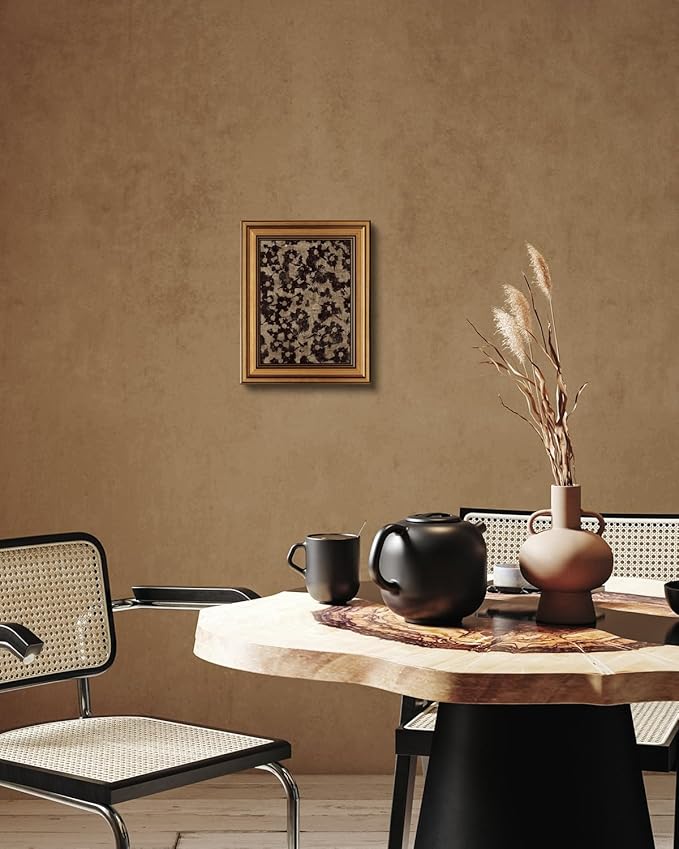 HUARCEY Gold Framed Vintage Wall Art for Living Room, Flowers Painting Prints Shelf Decor for Kitchen, Aesthetic Bedroom Wall Art, Christmas Gifts for Friends or Family (Crushed Flower - 8"x10")