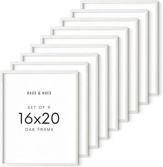 HAUS AND HUES Standalone White Oak Frames Set of 9-16x20