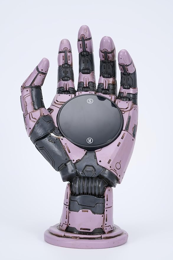 Cyberpunk Mechanical Hand Digital Alarm Clock, Steampunk Resin Statue, Desk Decor
