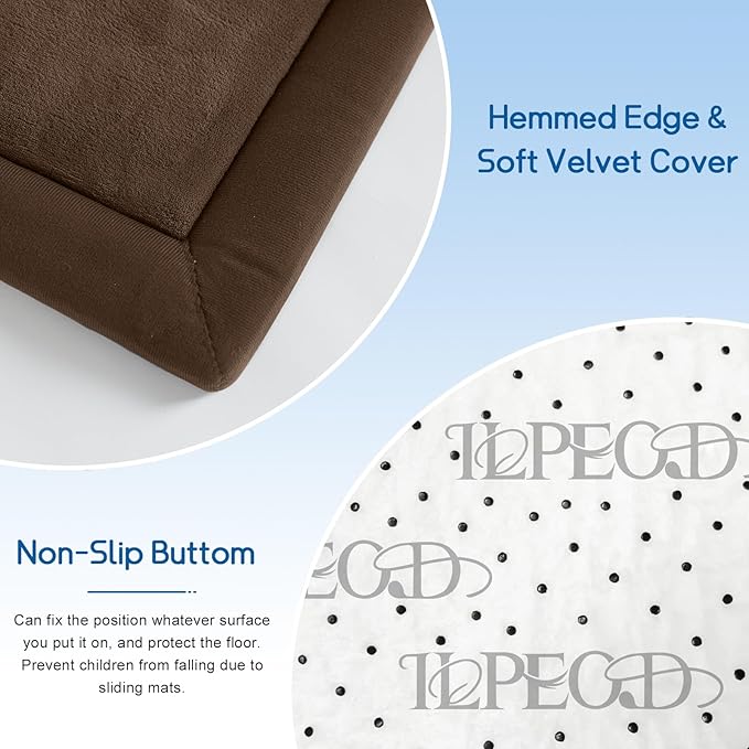 Baby Play Mat for Floor Tummy Time Mat Nursery Rug Muscle Mat Area Rug Playroom Rug Tatami Mat 6'7"x4'11" Memory Foam 1.3" Thick Crawling Mat For Babies,Toddlers, Infants, Kids,Floor Mat,Coffee