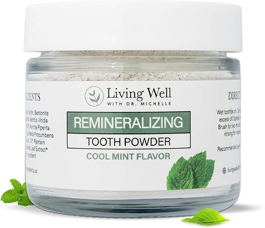 Remineralizing Tooth Powder | Fluoride-Free Hydroxyapatite Formula | Supports Enamel Strength & Oral Wellness | Safe, Clean Ingredients | Cool Mint Flavor