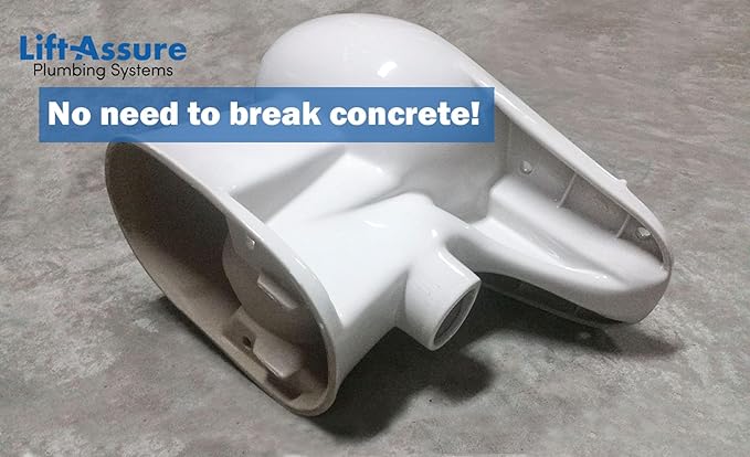 800W/1+HP American Elongated Macerating Toilet Kit with Macerator Pump for Basement Toilet System, 3 - Piece Kit by Lift Assure