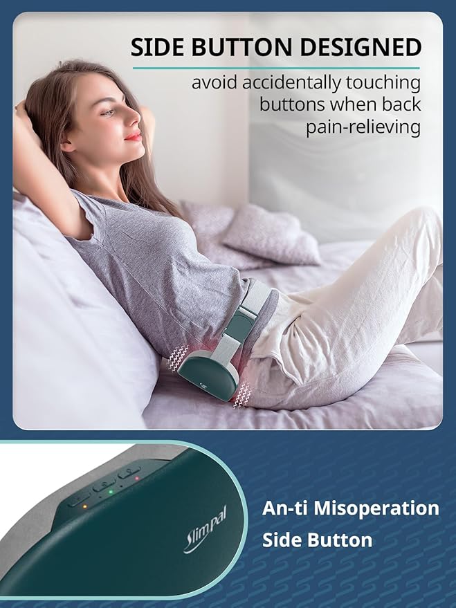 Slimpal Heating Pad for Period Cramps&Back Pain, Plus-Sized Electric Heating Pad, Menstrual Period Cramps Heat Belt Pain Relief, 3 Timer Auto Off Setting, Dark Green
