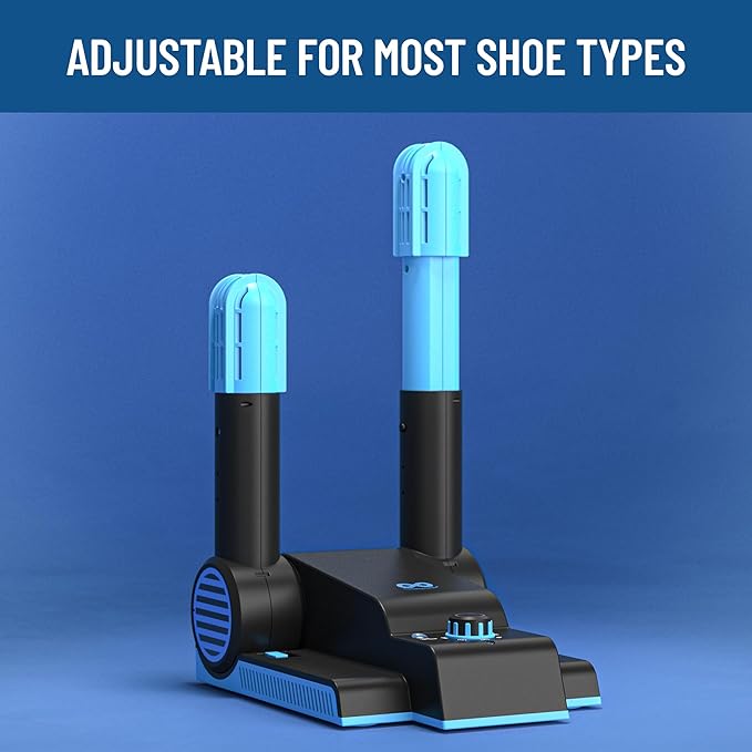 Foldable & Compact Boot Dryer & Boot Warmer with Timer, Fast 2-Hour Drying, Heavy-Duty Shoe Dryer for Work Boots, Sneakers, Gloves, Helmets & more – 2 Tube Design Everlasting Comfort