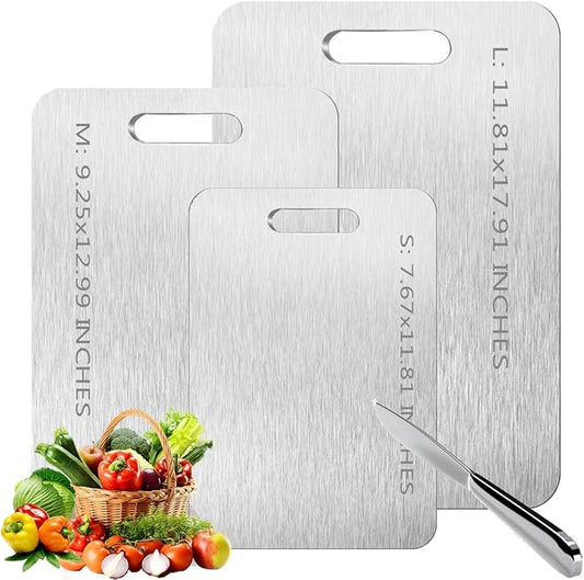 3 pack Titanium Cutting Boards for Kitchen -Titanium Cutting Board Double Sided Titanium Cutting Mat,Non Stick Chopping Board
