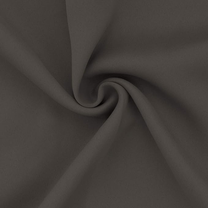 Easy-Going Blackout Curtains for Bedroom, Solid Thermal Insulated Grommet and Noise Reduction Window Drapes, Room Darkening Curtains for Living Room, 2 Panels (52x84 in,Taupe)