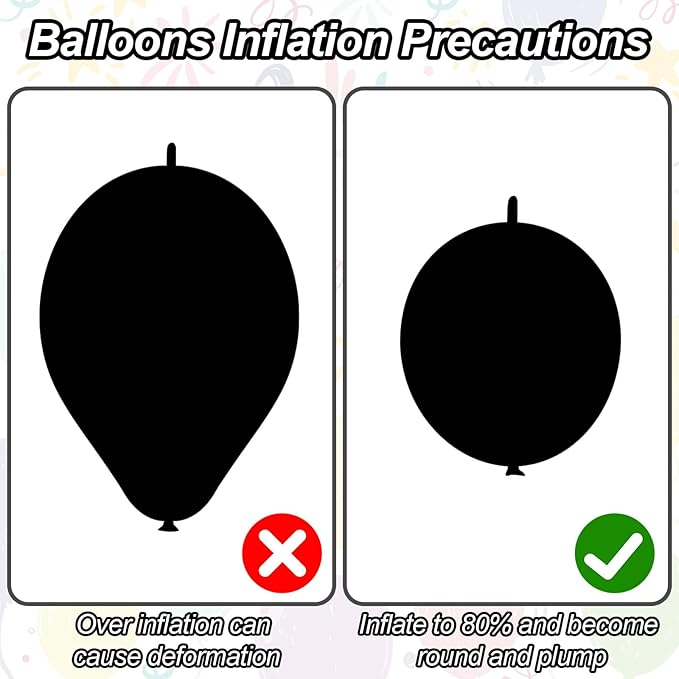 Gold Quick Link Balloons, 60PCS Linking for Balloon Wall Arch Chains, 6inch Linkable for Wedding Birthday Baby Shower Engagement Graduation Party Decorations