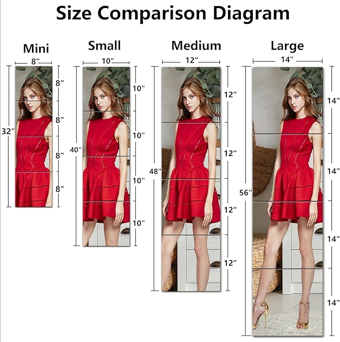 Shatterproof Wall Mirror Full Length for Bedroom, Acrylic Gym Mirrors For Home, Extra Thick: 0.1 inch, 10 x 10 inch x 4 Pcs, Workout Mirrors Safe for Kids, Over The Door, Long Wall Mounted