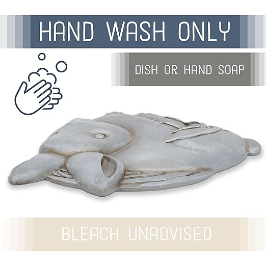 NAT & Jules Animal Character Shaped Dimensional Indoor Outdoor 11 inch Cast Resin Decorative Garden Stepping Stone, Patio, Walkway Sculpture Yard Art, Stone Grey Bunny