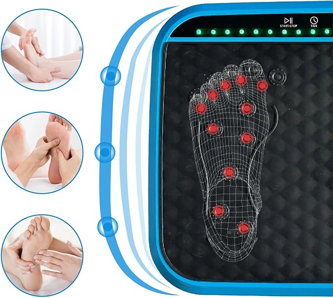 Vibration Plate Fitness Platform Whole Body Exercise Machine with 120 Speed Levels, Lymphatic Drainage, Fat Burning, and Weight Loss, Perfect for Women, Men, and Home Gym Exercise