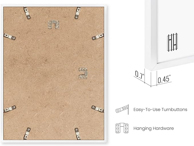 Haus and Hues 20x30 White Oak Wood Picture Frames Set of 15 - Premium Bulk Picture Frames 20x30 Bundle - Elegant Gallery Wall Frame Set for Posters, Art Display - Ideal for Wall Decor in Home & Office