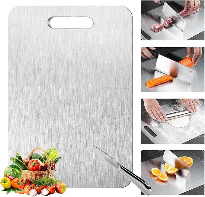 Titanium Cutting Board - 1 pack Titanium Cutting Boards for Kitchen,Double Sided Titanium Cutting Mat（11.81 * 17.91in）