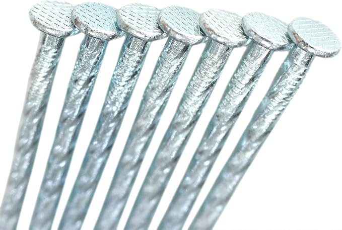 50/100/150 Pack 6" Solid Galvanized Non-Rust Metal Garden Stakes Spiral Landscape Edging Anchors for Paver Edging, Gardening, House Construction, etc (50)