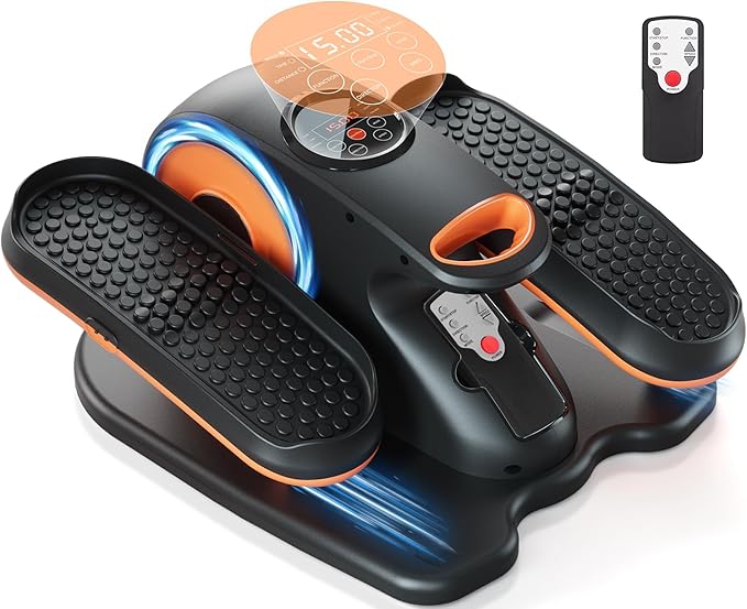 Under Desk Elliptical Machine, Ellipse Exerciser as Seen on TV for Seniors with Remote Control & 12 Adjustable Speeds, Elliptical Machine for Home