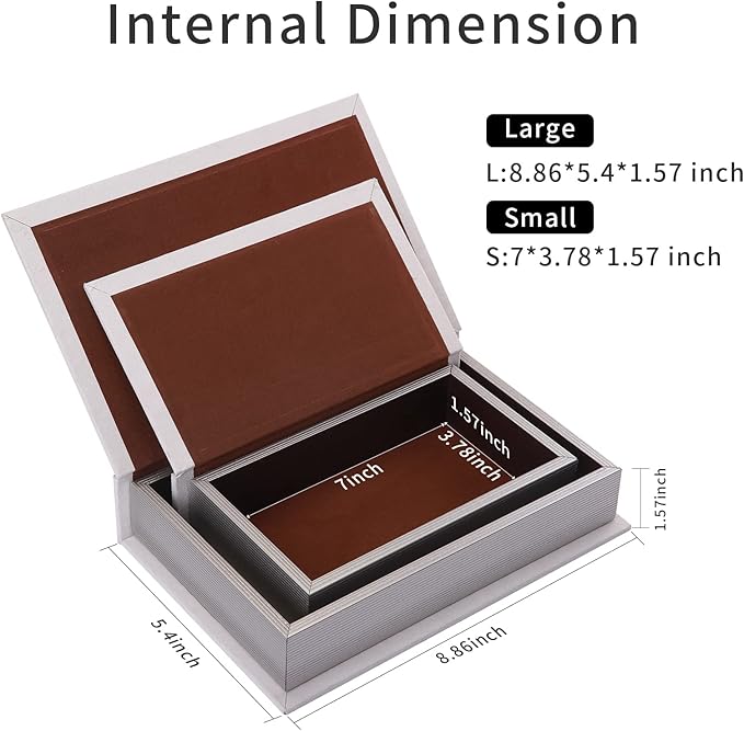 Decorative Book Boxes: Faux Books for Coffee Tables and Bookshelves, Home Decor Set of 2 Fashion Storage Boxes (Dream Tree)