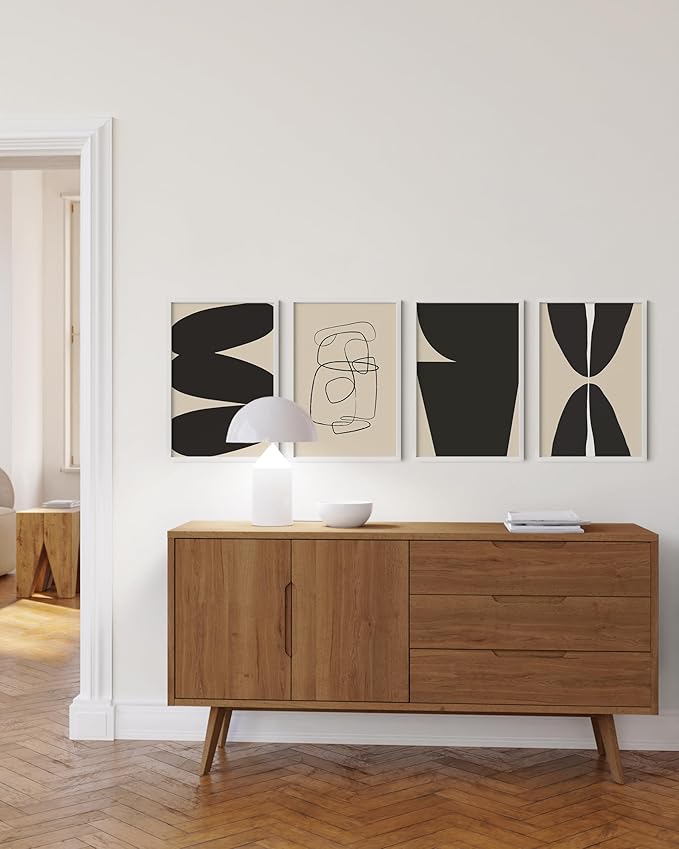 HAUS AND HUES 16x24 White Metal Picture Frames - Features Premium Aluminum, Vertical & Horizontal Hang, Shatterproof Plexiglass - Perfect for Home, Room, Office (16x24 in, White, Set of 4)