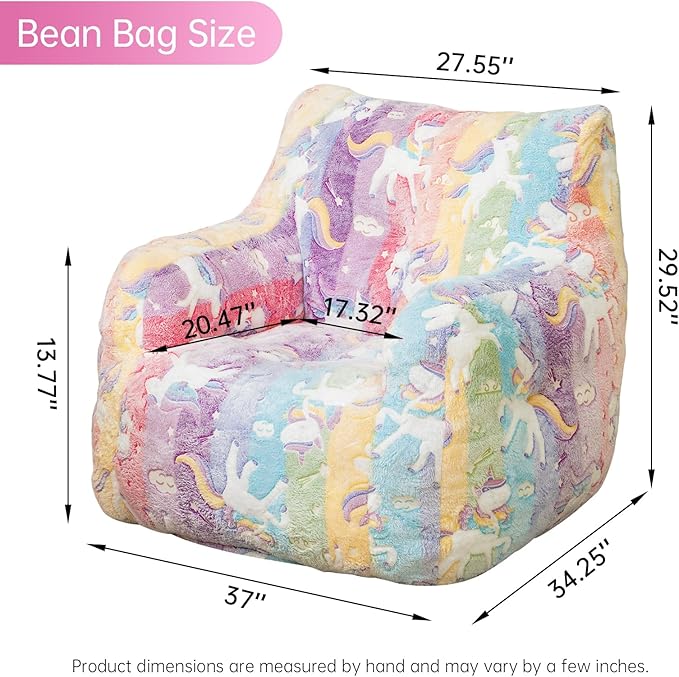 Recaceik Bean Bag Chair, Bean Bag Sofa Chair with Armrests Stuffed High-Density Foam, Lazy Sofa Comfy Chairs BeanBag Chair for Adults in Living Room,Bedroom Reading