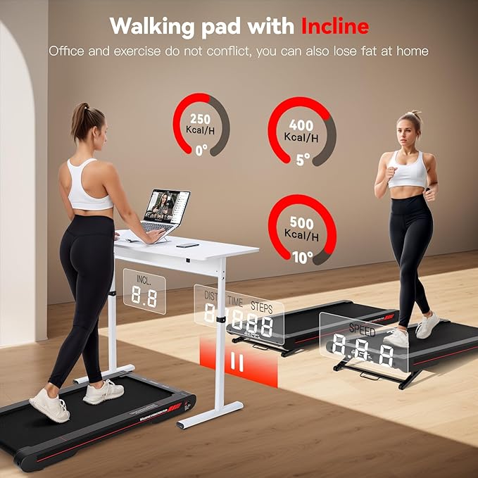 Walking Vibration Pad,Under Desk Treadmills for Home,4 in 1 Vibration Plate Exercise Machine,Portable Walking Pad with APP,350 Lb Capacity Multifunctional Treadmill Pro Max