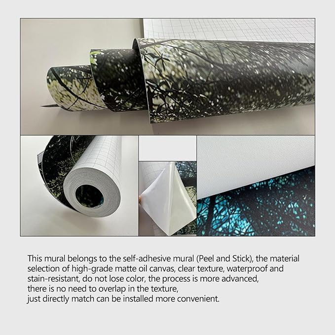 Black Floral Wall murals Peel and Stick Flowers Wallpaper for Bedroom Living Room - 58"x86"