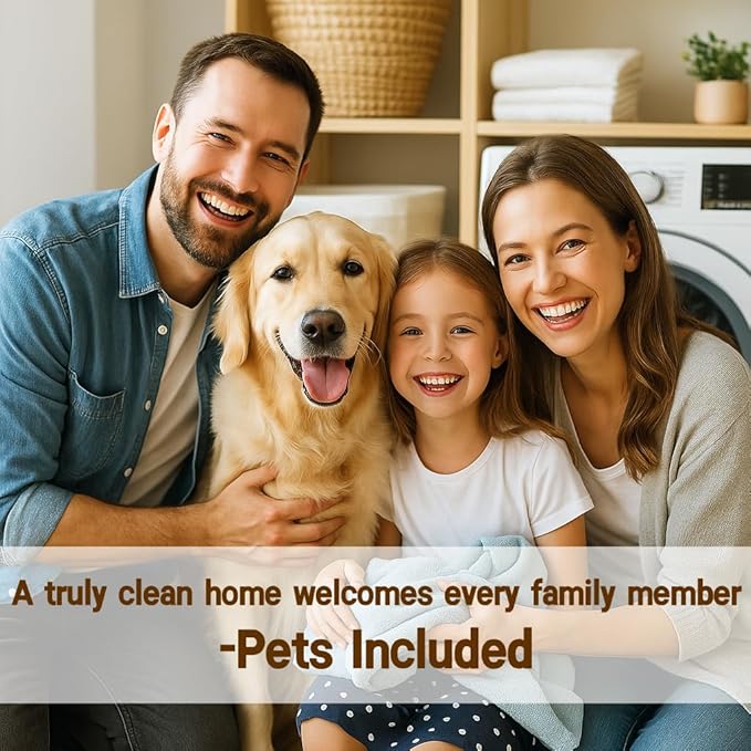 Washing Machine Cleaner, Septic Safe Washer Descaler Tablets for Removing Pet Hair, Odors, Residue, Suitable for HE Front Loader, Top Load, 1 Year Supply, 24 Pack (For Pet Owner)