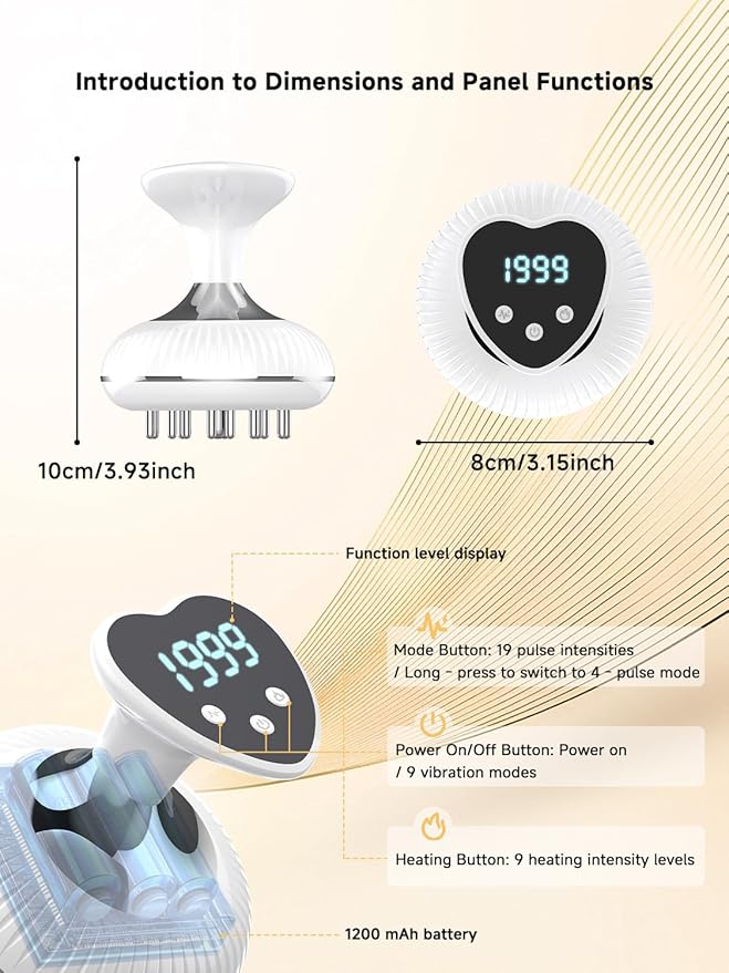 Lymphatic Drainage Massager, Electric Anti Cellulite Massage Tool, Helps Reduce Stretch Marks & Cellulite for Legs & Arms & Belly, Body Sculpting Machine with Microcurrent, Light, Heat & Vibration