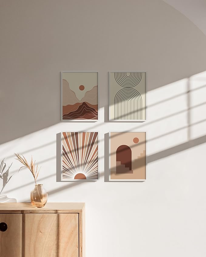 HAUS AND HUES 9x12 White Metal Picture Frames - Features Premium Aluminum, Vertical & Horizontal Hang, Shatterproof Plexiglass - Perfect for Home, Room, Office (9x12 in, White, Set of 15)