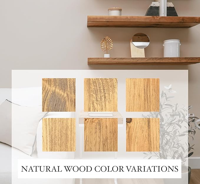 Modern Floating Shelves 3 Inches Thick for Wall, Wide Shelves for Kitchen, Living Room, Bedroom, and Bathroom, Natural Pine Wood, Rustic Wooden Shelf, (Set of 2) (Aged Oak, 24Lx3Hx8D)