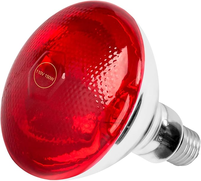 Infrared Bulb Heat Lamp, 150W Red Light Therapy Bulbs, Infrared Light Bulb for Body Suitable E26/E27 Socket