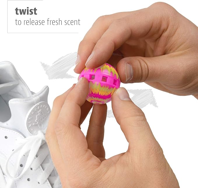 Sneaker Balls Odor-Fighting Shoe Fresheners, Eliminates Unpleasant Smells, Perfect For Sneakers, Gym Bags, Gear Bags, Drawers, Lockers, And More!, Basketball, 2 Pack