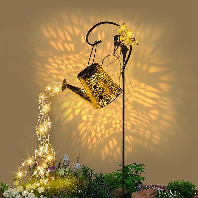 Solar Watering Can Light, Solar Outdoor Decorative,Garden Decor Lights for Yard, IP65 Waterproof Hanging Lantern Landscape Lights, Garden Gifts for Mom, Grandma Women Birthday