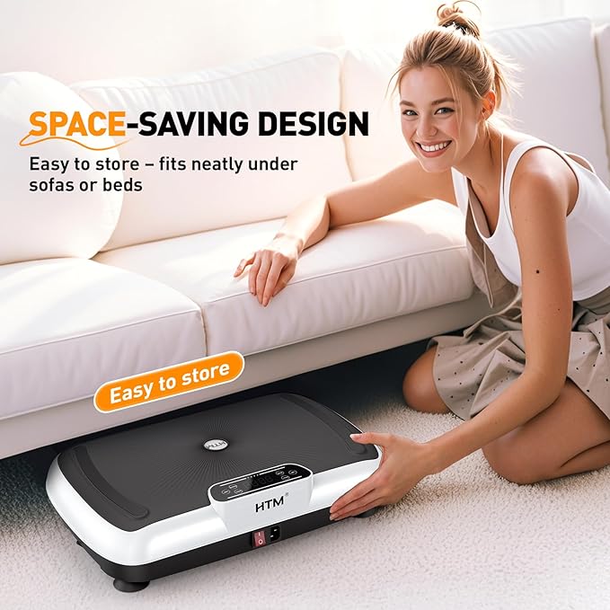 Vibration Plate Exercise Machine - 180 Speeds & 300 lb Capacity, Full Body Workout Vibration Platform with Remote Control for Lymphatic Drainage, Weight Loss & Toning
