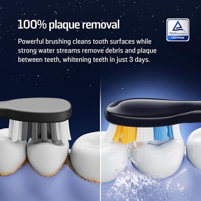 Soocas NEOS II Ultimate Set - Electric Toothbrush with Water Flosser, Sonic Electric Toothbrush for Adults, Portable for Travel, Deep Clean for Implants & Braces, Healthier Gums, Dark Violet