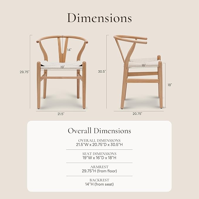 POLY & BARK Weave Chair, Single, Natural