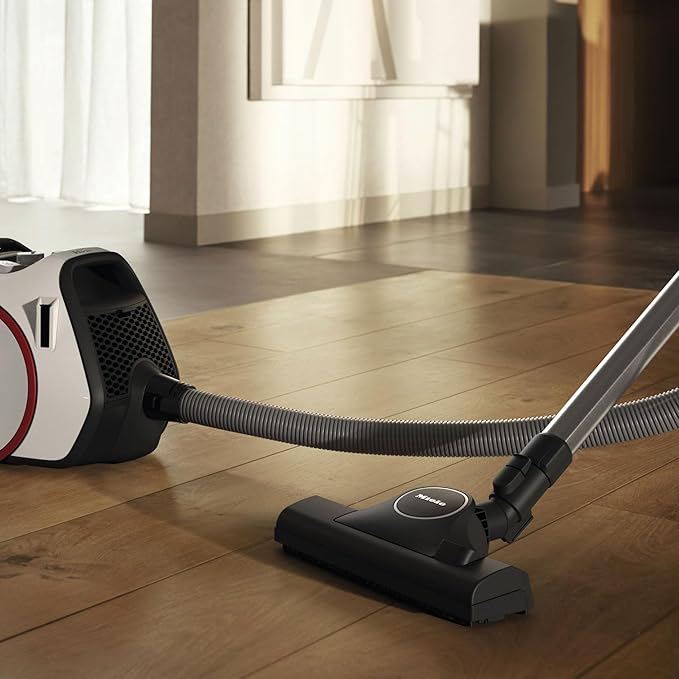 Miele Boost CX1 PowerLine SNRF0 Bagless Canister Vacuum Cleaner in Lotus White, Compact