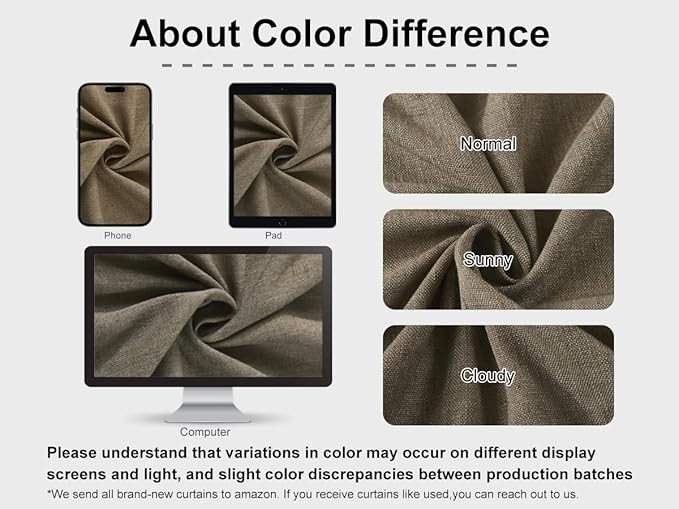 Vision Home Brown Pinch Pleated Full Blackout Curtains Linen Blended 60" Wide Thermal Insulated Window Panels 90 inch for Bedroom Living Room Darkening Pleat Drapes with Hooks Back Tab 60" Wx90 Lx1