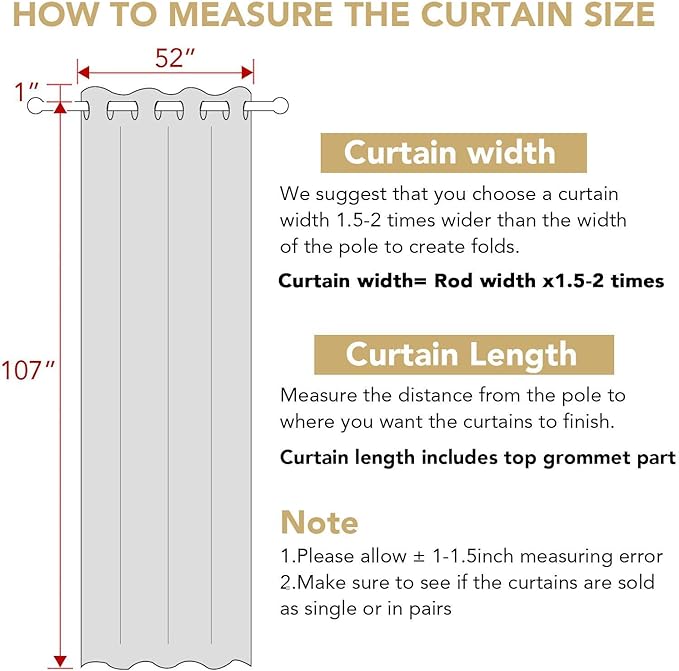 H.VERSAILTEX Bedroom Curtains Blackout Thermal Insulated Room Darkening Window Treatment Extra Long Curtains/Drapes,Triple Weave Energy Saving Grommet Panels (Set of 2,52 by 108 - Inch,Light Sage)