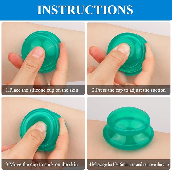 Silicone Cupping Therapy Sets, Cupping Kit for Massage Therapy,Anti Cellulite Cup, for Cellulite Reduction Joint Pain Muscle Pain