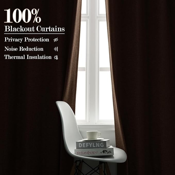 Full Blackout Privacy Curtains, 240 Inch Extra Wide Linen Blend Drapes, Pinch Pleat Window Drapery for Room Divider Storage/Space Room Separation, 1 Panel, W 240" x L 96", Taupe