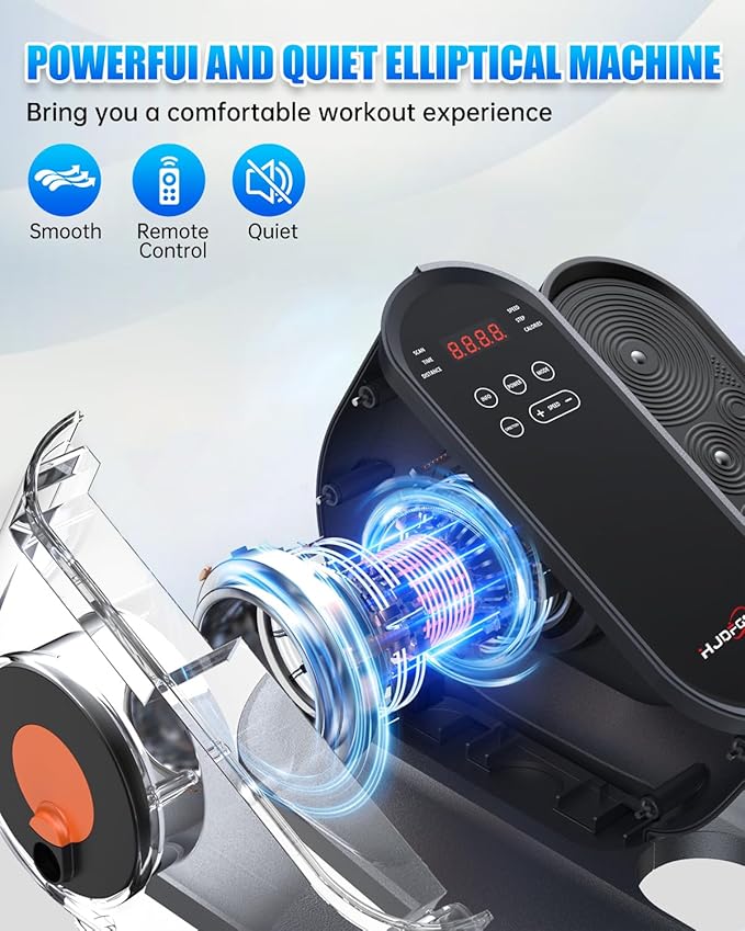 Under Desk Elliptical Machine, Electric Ellipse Leg Exerciser as Seen on Tv for Seniors with 10 Adjustable,Pedal Exerciser,Exercise Equipment for Home