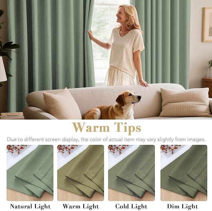 H.VERSAILTEX Blackout Window Curtain Panels Thermal Insulated Room Darkening Solid Grommet Curtains/Drapes for Bedroom Privacy Protection (Set of 2 Panels,52 by 63 Inch Long, Cyan)