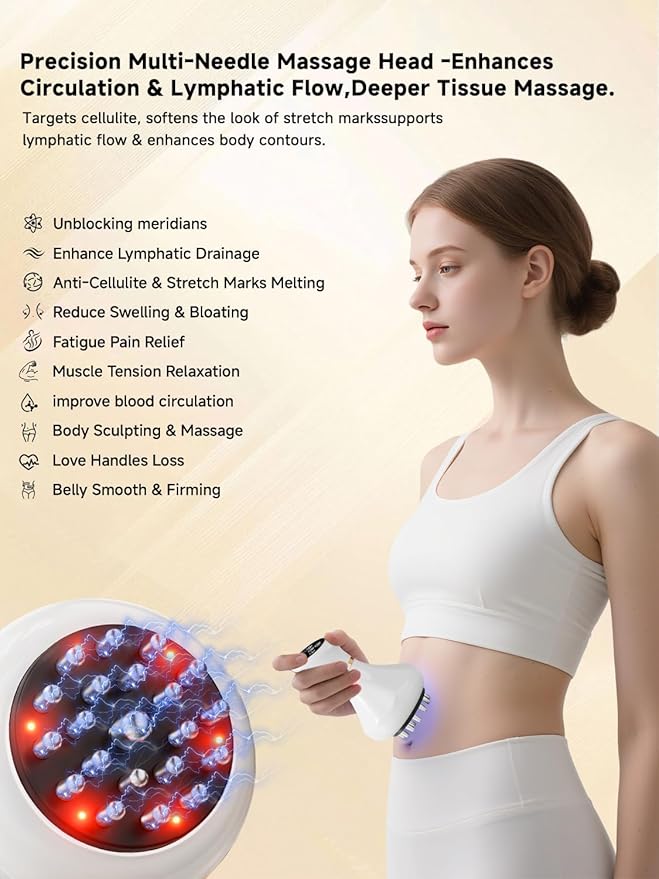 Body Sculpting Machine, Lymphatic Drainage Massager & Anti Cellulite Massage Tool, Helps Reduce Stretch Marks & Cellulite, Pain Relief Devices for Sciatica Nerve, Legs, Arms, Hip, Muscle & Lower Back
