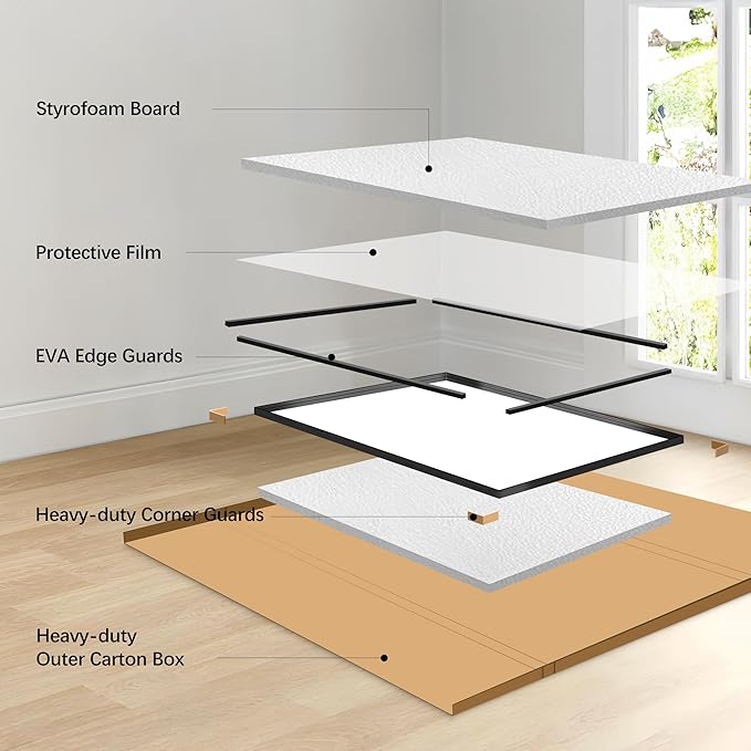 Black Bathroom Mirror, 30x60 Inch Rectangular Deep Frame Mirror, Large Wall Mounted Bathroom Vanity Mirror Over Sink for Bedroom,Restroom, Living Room, Hangs Vertically or Horizontally