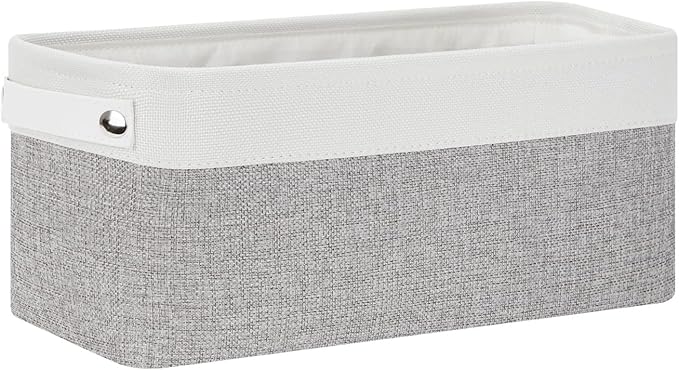 Bidtakay Small Bins for Organization Fabric Baskets for Toilet Paper Storage [4-Pack] Collapsible Narrow Baskets for Towels Socks Organizer Decorative Bins for Nursery Closet Cabinet -15x6x5.5In