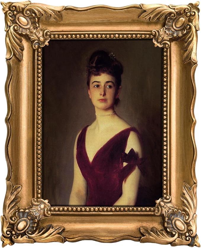 5x7 Vintage Picture Frame with Embossed Flower Design, Ornate Gold Frame for 5x7 Pictures, Hand-Crafted Resin Antique Frames for Tabletop & Wall Hanging, Home Decor (Bronze)