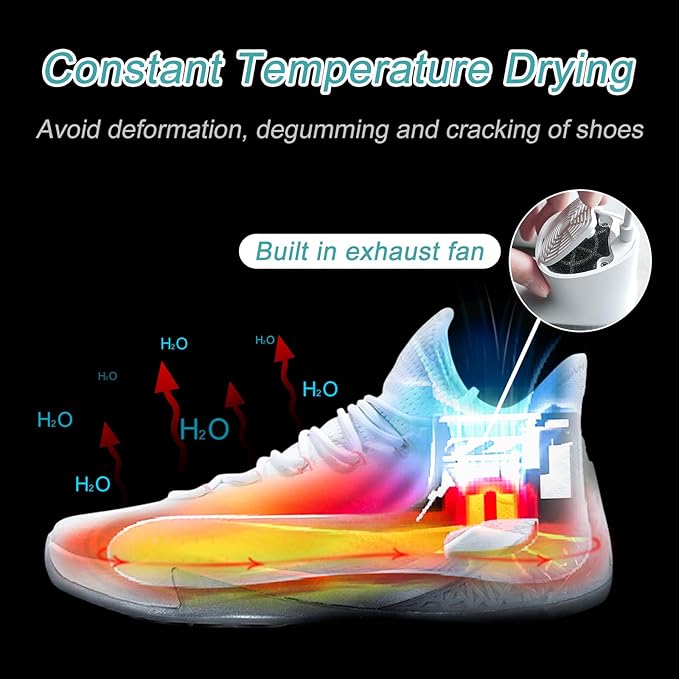 Shoe Dryer and Deodorizer with Timer - Shoes Boots Socks Gloves Dryer Warmer, No Noise | Strong Wire | US Plug
