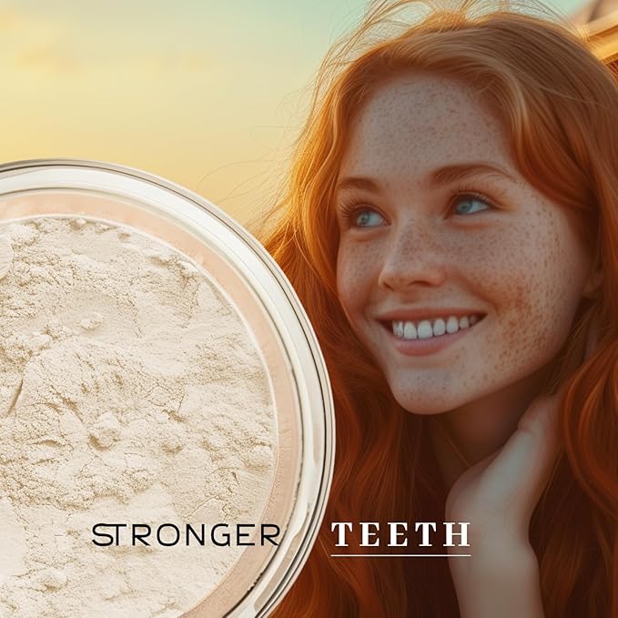 Miracle Tooth Cleaning Powder Toothpaste - Fluoride-Free Tooth Powder with Bentonite Clay, Baking Soda, Grassfed Cattle Bone, Cinnamon Oil, Sea Salt - Powdered Toothpaste - 2.2 Ounce