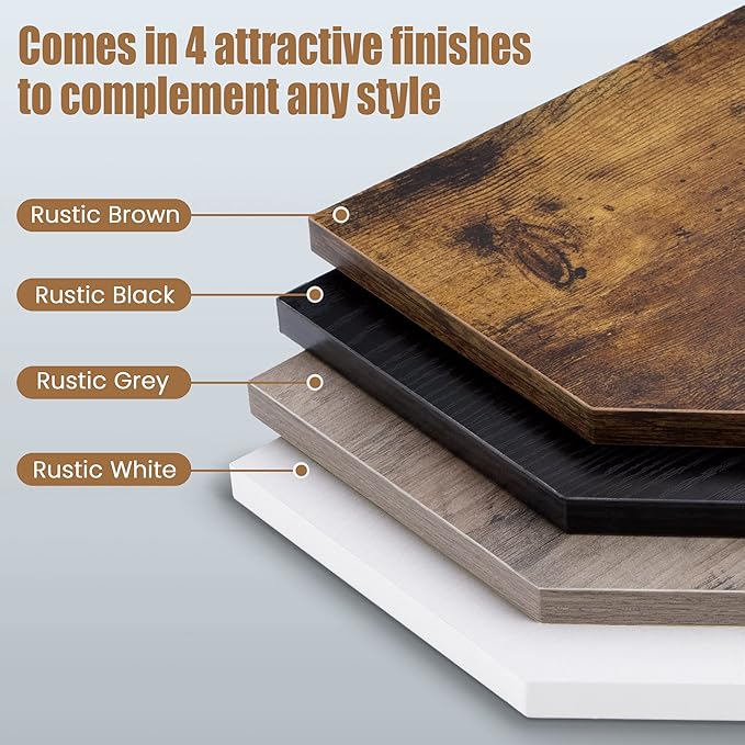 Corner Shelf Wall Mount, Floating Corner Shelves, Set of 2 Corner Wall Shelf Organizer, Rustic Wood Wall Storage Display Shelves for Living Room Bedroom Bathroom Kitchen, Rustic White