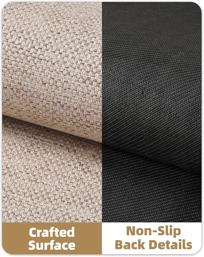 Color&Geometry Front Door Mat Indoor 26"x95", Ultra Non Slip Rubber Backed Dirt Trapper, Low Profile Thin washable, Easy Clean Entry Entryway Rug Door Mat Indoor Entrance, Khaki (Rolled-up NO Creases)