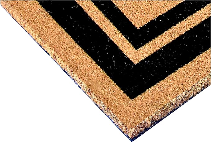 Calloway Mills 152963672C Black Border 36" x 72" Monogram Doormat Letter (C)